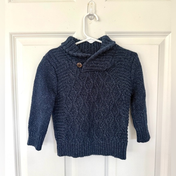 Cat & Jack Other - Cat & Jack Navy Blue Knit Sweater w/ Buttons - Size 12-18 months